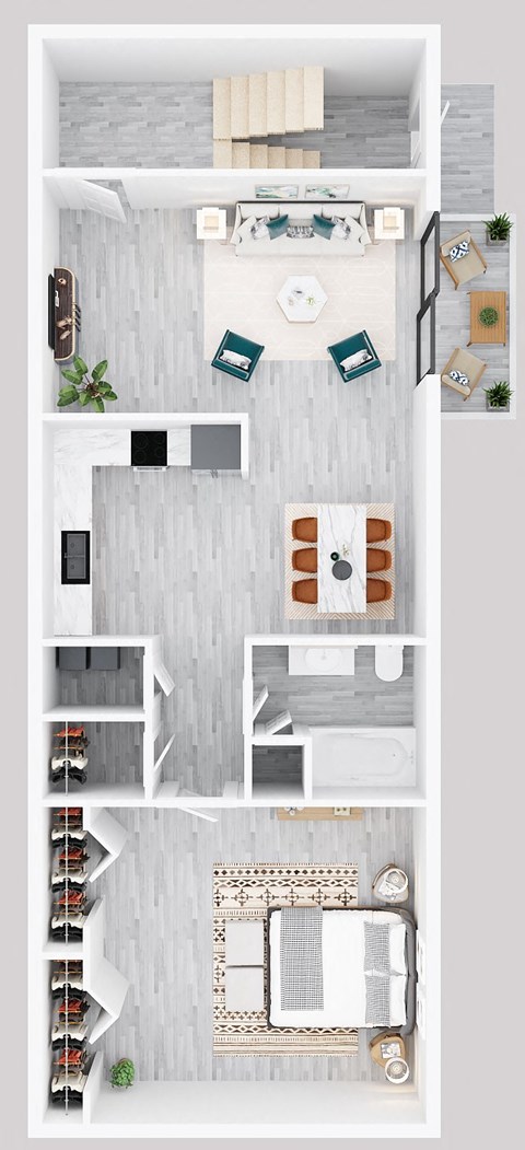 a floor plan of a bedroom apartment